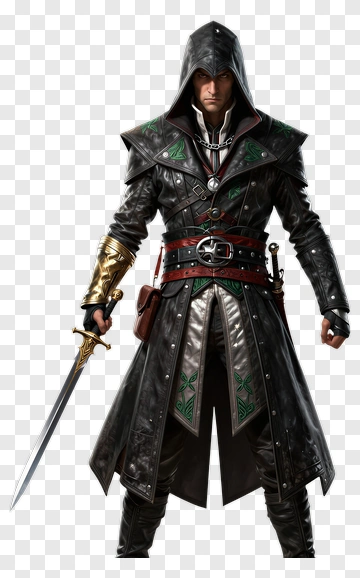 Assassin Character Holding A Sword PNG