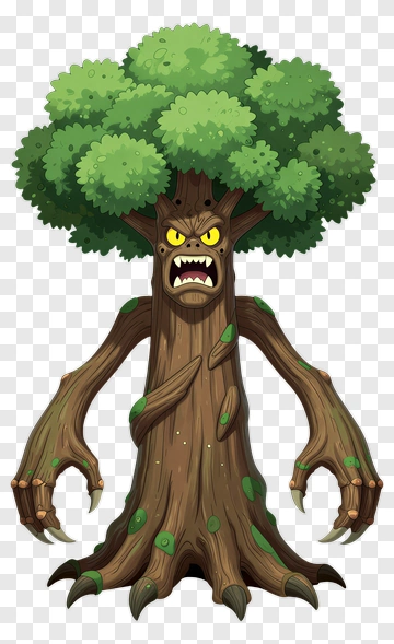 Angry Tree Monster PNG