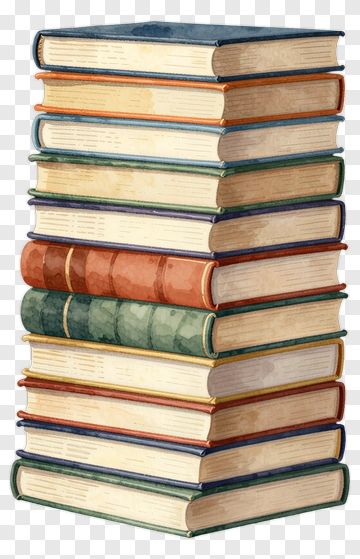 Stack Of Colorful Books PNG