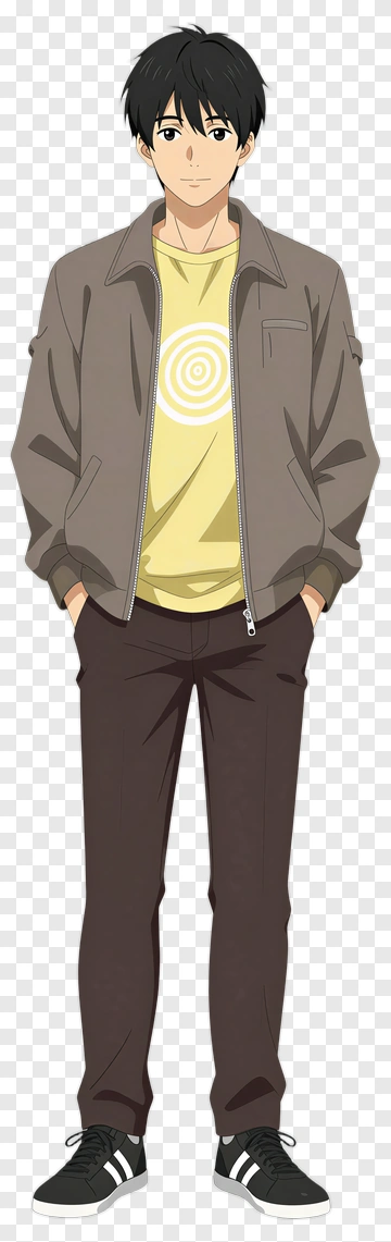 Anime Character In Casual Outfit PNG