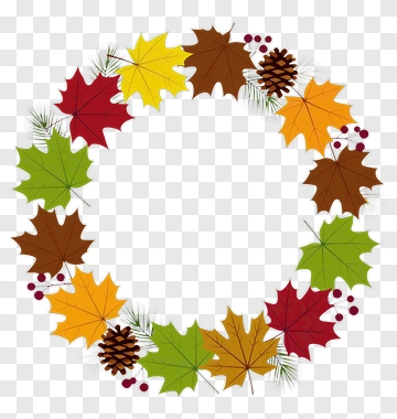 Autumn Leaf Wreath PNG