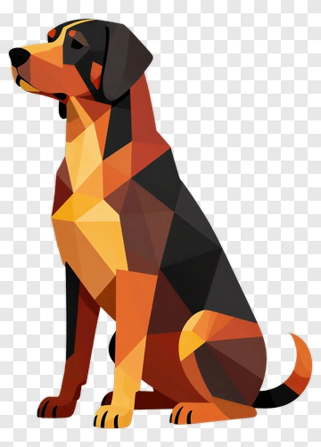 Polygonal Dog PNG