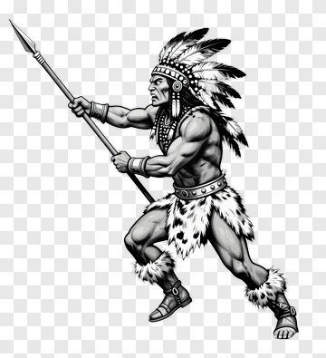 Warrior Holding A Spear PNG