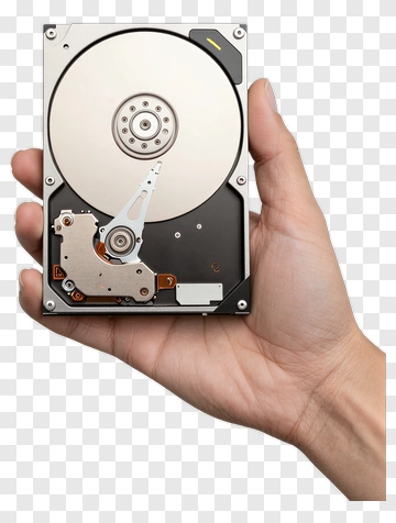 Hand Holding A Hard Disk Drive PNG