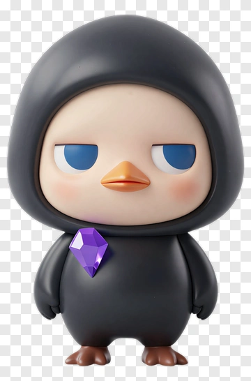 Cartoon Character With A Purple Gem PNG