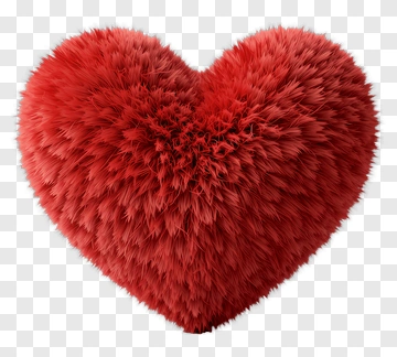 Fuzzy Red Heart PNG