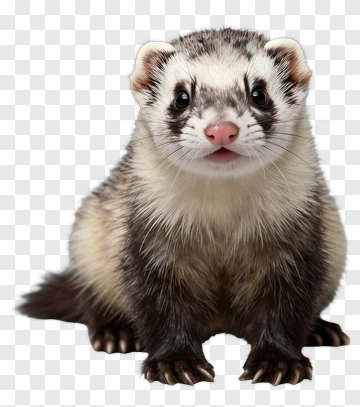Ferret Sitting And Looking Cute PNG