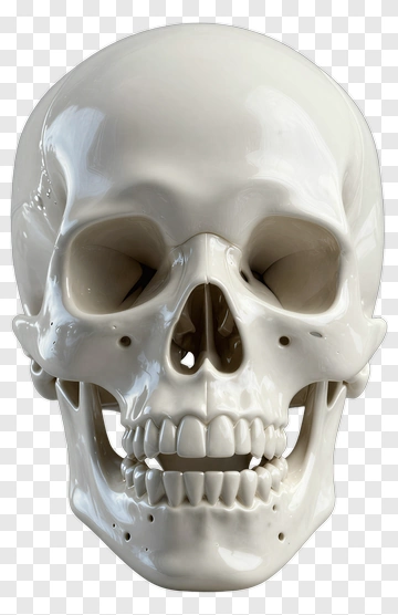 Realistic Human Skull Model PNG