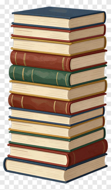 Stack Of Colorful Books PNG
