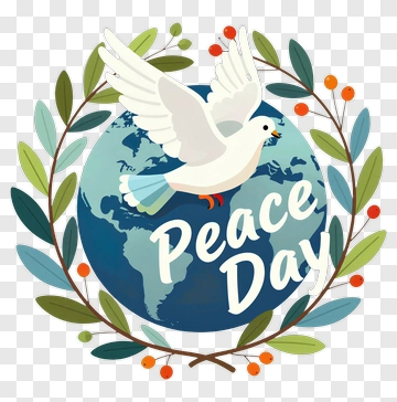 Dove Flying Around A Peace Day Globe PNG