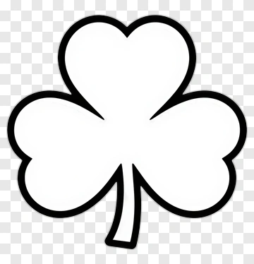 Outline Of A Shamrock Leaf PNG