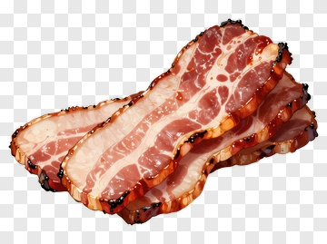 Sliced Bacon Strips PNG