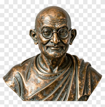 Bronze Bust Of Mahatma Gandhi PNG
