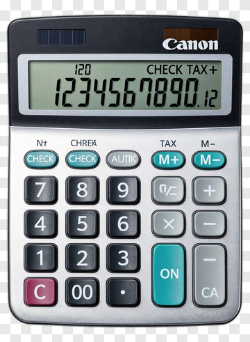 Canon Calculator With Numeric Display PNG