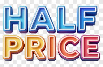 Half Price Sale Sign PNG