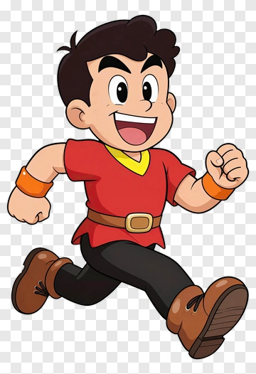 Cartoon Boy Running PNG