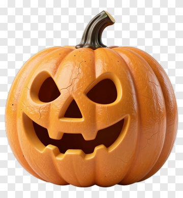Halloween Pumpkin With A Grinning Face PNG