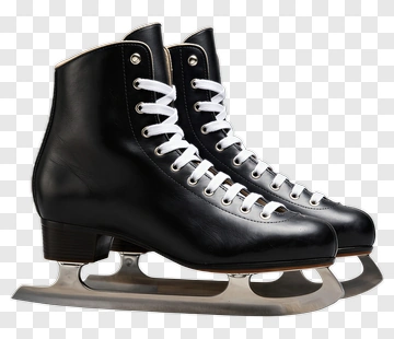 Black Ice Skates PNG