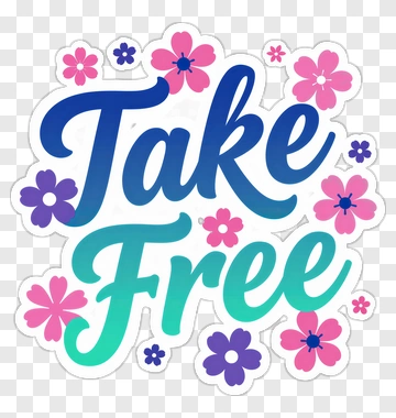 Take Free Floral Sticker PNG