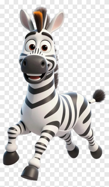 Cartoon Zebra Running PNG