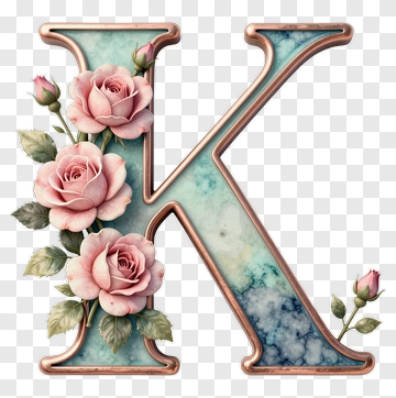 Floral Letter K PNG