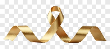 Gold Awareness Ribbon PNG