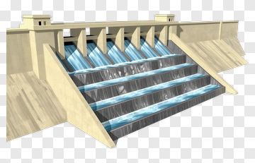 Water Flowing Over A Dam PNG