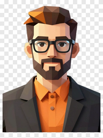 3D Businessman With Glasses PNG