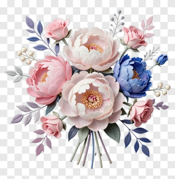 Colorful Floral Bouquet PNG