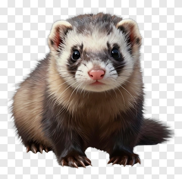 Realistic Ferret With A Cute Expression PNG
