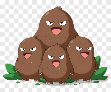 Cartoon Mole Family PNG
