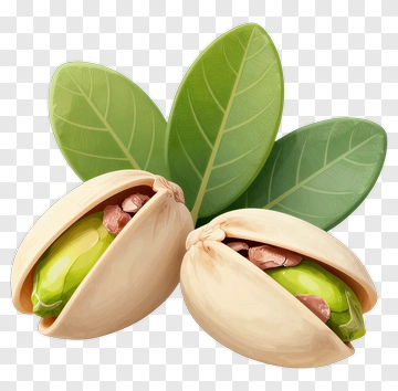 Pistachio Nuts With Leaves PNG