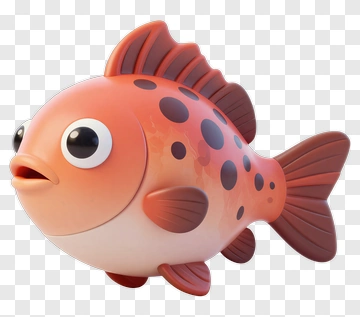 Cartoon Fish With Spots PNG