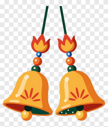 Colorful Decorative Bells PNG