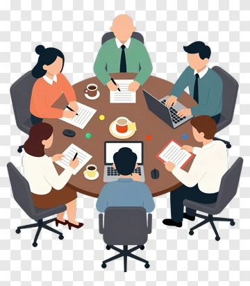 Business Team Collaborating In A Meeting PNG