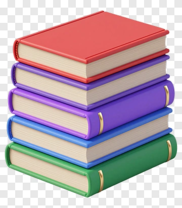 Stack Of Colorful Books PNG