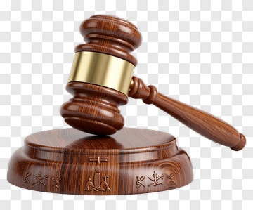 Wooden Gavel On A Sound Block PNG
