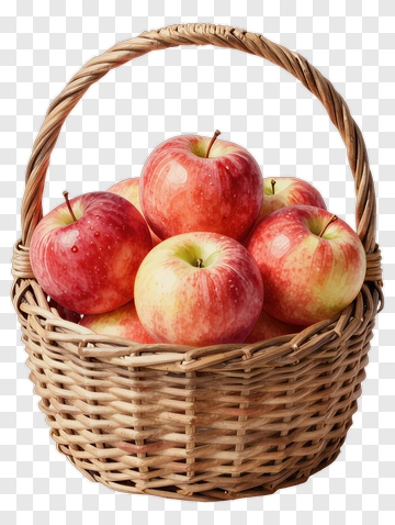 Basket Of Red Apples PNG