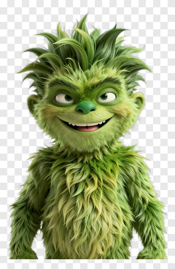 Cartoon Green Monster Character PNG