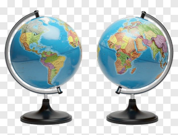 Globe Showing World Map PNG