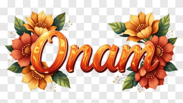 Onam Celebration Floral Design PNG