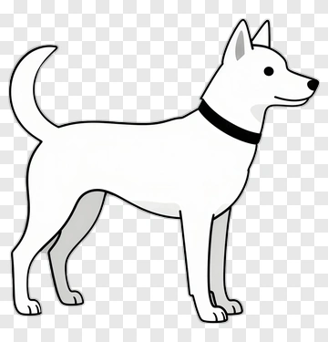 Cartoon White Dog PNG