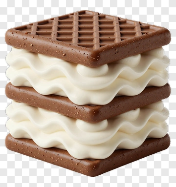 Chocolate Wafer Ice Cream Sandwich PNG