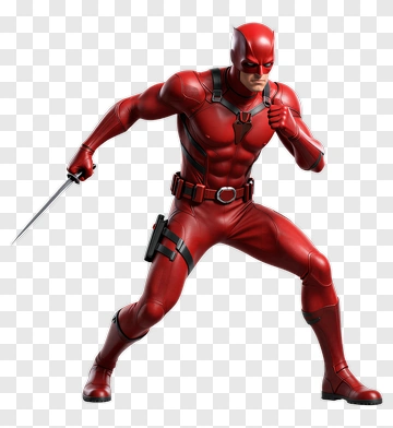Deadpool In Action With Sword PNG