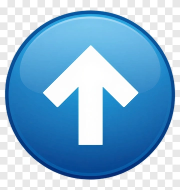 Blue Upward Arrow Icon PNG