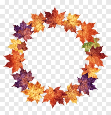 Autumn Leaf Wreath PNG