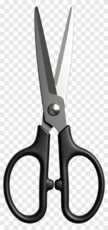 Scissors With Black Handles PNG