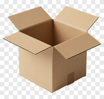 Open Cardboard Box PNG
