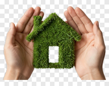 Green House In Hands PNG