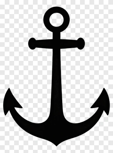 Black Anchor PNG